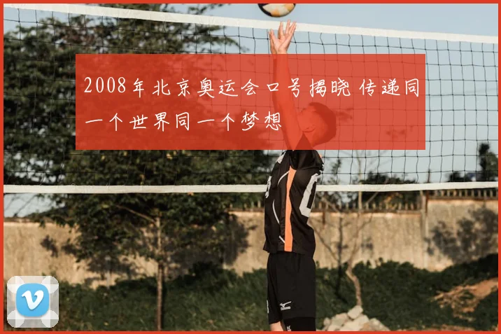 2008年北京奥运会口号揭晓 传递同一个世界同一个梦想
